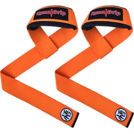 Anime Lifting Straps - Padded Wrist Straps for Weightlifting, Bodybuilding, Gym Workouts, Powerlifting, Deadlifts & Fitness (Soft Cotton 23.5 inch, 1 Pair) (Kakarot)