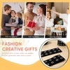 2 Pcs Women Black Grommet Headbands, Elastic Studded Headband with