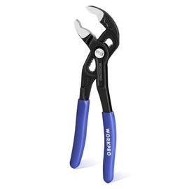 WORKPRO Groove Joint Pliers, 7 Inch Water Pump Pliers, Upgraded 42mm Wide Opening Slip Joint Pliers, V-Jaw Tongue and Groove Pliers, Dual Serrated, Quick Adjusting, for Home and Industrial Repair