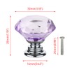 BOZONLI Purple Crystal Furniture Knobs, Cupboard Knobs, Drawer Knobs, Pack