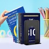 Book Ends, Heavy Duty Bookends for Shelves, Anti-slip Base, Black,