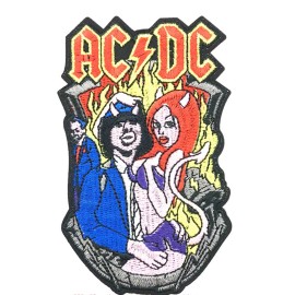 Unbranded AC/DC Embroidered iron-on Patch - Rock Music Band 2433