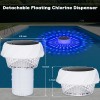 Solar-Powered Pool Chlorine Floater 7 Colorful Lights 4 Light Mode