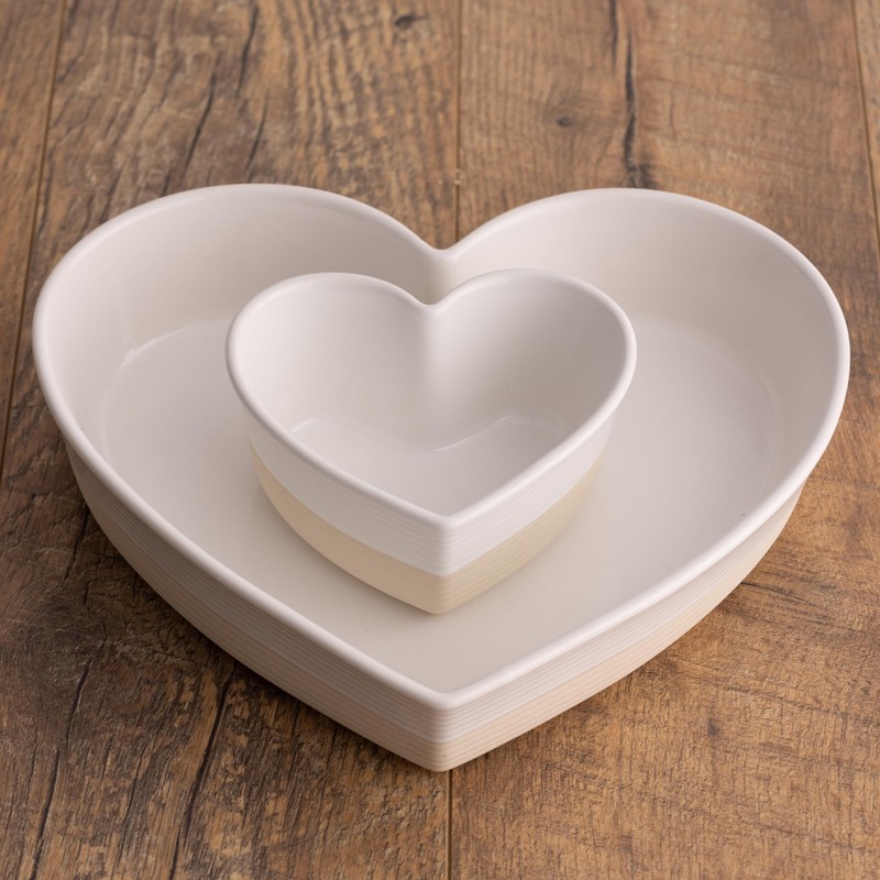 Mason Cash Rustic Charm Heart Shape Baker 375ml Stoneware Baking