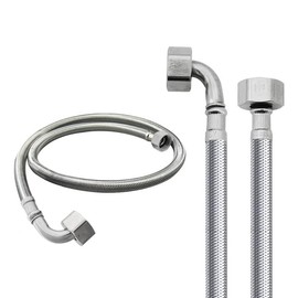 Flexible Hose, Right Angle Curve, Hose Extension, Mounting Hose Nut, 31.5 inches (80 cm) for Thick Connections, Stainless Steel Corrosion Resistant Faucet, Toilet Bowl Hose (G1/2 Nut, Thickened)