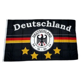 Flag Germany Football 4 Stars Fan 90 x 150 cm