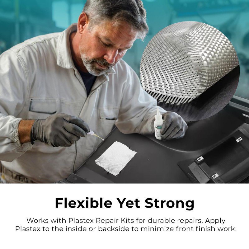 Plastex Plastic Repair Kits Fiber Repair Cloth (Approx. 1 SQ