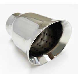 Long Exhaust Tip 4.00" Dia OD 3.00" Dia ID X 6.00" Long 2.50" Inlet W7006-250-SS Slan