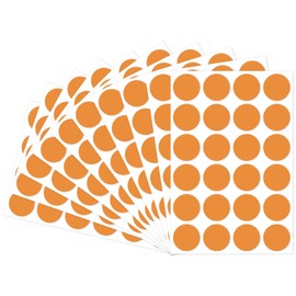 Starziwen 1200 Pcs Orange Dot Stickers 1 Inch Removable, Round Color Coding Labels, Bright Orange Circle Stickers On 50 Flat Sheets, Matte Surface Safe Decals for Inventory, Halloween & Moving