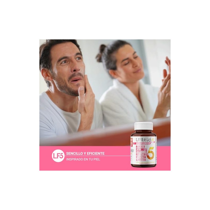 LIFEED5 Skin con Ácido Hialurónico y Colágeno 45 cápsulas715mg pporción