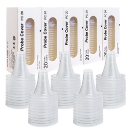 100 Count Ear Thermometer Probe Covers, Disposable Lens Filters Compatible with All Braun Ear Thermometer Models, Refill Caps