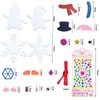 BOYATONG Pack of 12 Crafts Christmas Children Snowman Mix &