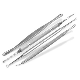 Comedone squeezer blackhead remover set made of stainless steel