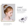 IYOU Princess White Flower Headpiece Pearl Hair Dress Crystal Bridal