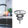 OcioDual Sink Strainer Plug, Diameter 83 mm, Stainless Steel Waste