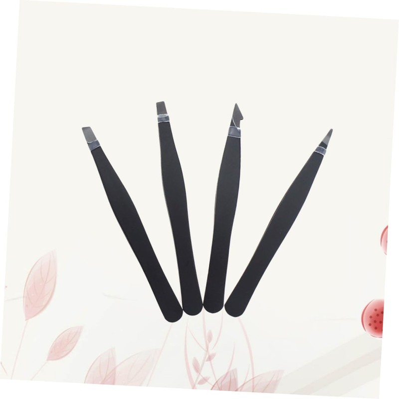 Ipetboom Pcs Stainless Steel Eyebrow Tweezers Set Slant Flat Angled