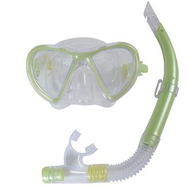 Snorkel Set, Adult Scuba Diving Mask Anti-Fog Snorkeling Goggles Dry Snorkeling Set Panoramic Wide View Snorkeling Gear for Scuba Diving, Snorkeling, Swimming-Yellow