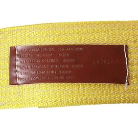 4" x 30' Nylon Recovery Strap/Tow Strap with Cordura Eyes, Made in USA