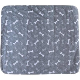Dry Paws - Grey Reusable Puppy Pads - Accident Proof - Ultra Absorbent - Washable Dog Pee Pads - Multi-Purpose Protection - Waterproof Dog Mats for Floors (Medium (70 x 80cm)