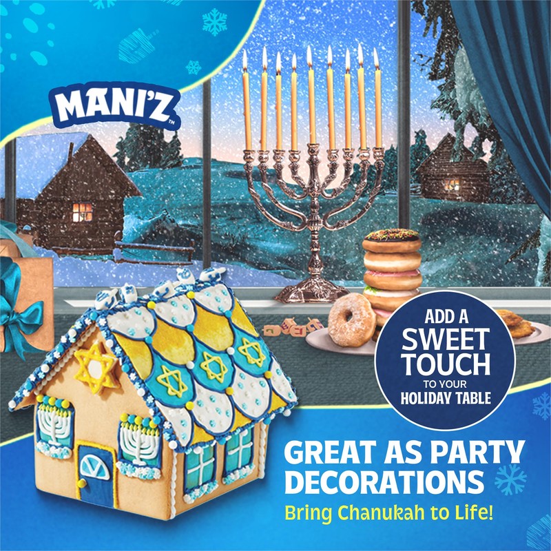 Do-It-Yourself Chanukah House Cookie Decorating Kit By Manischewitz, Easy Build