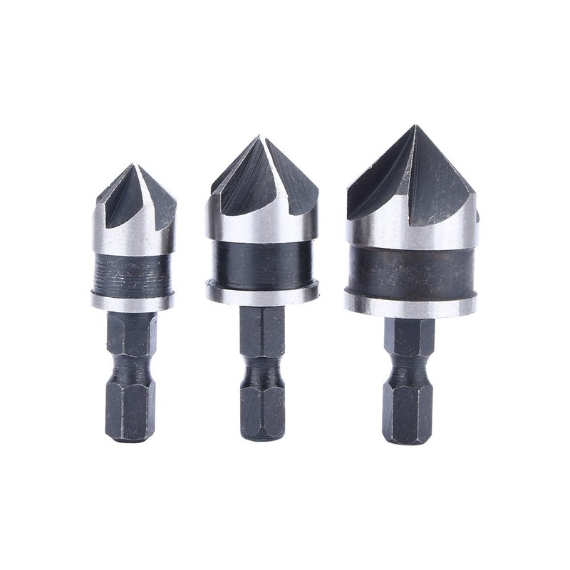 Countersink Drill Bits 90 Degree 1/4 Inch Hex Shank Countersink