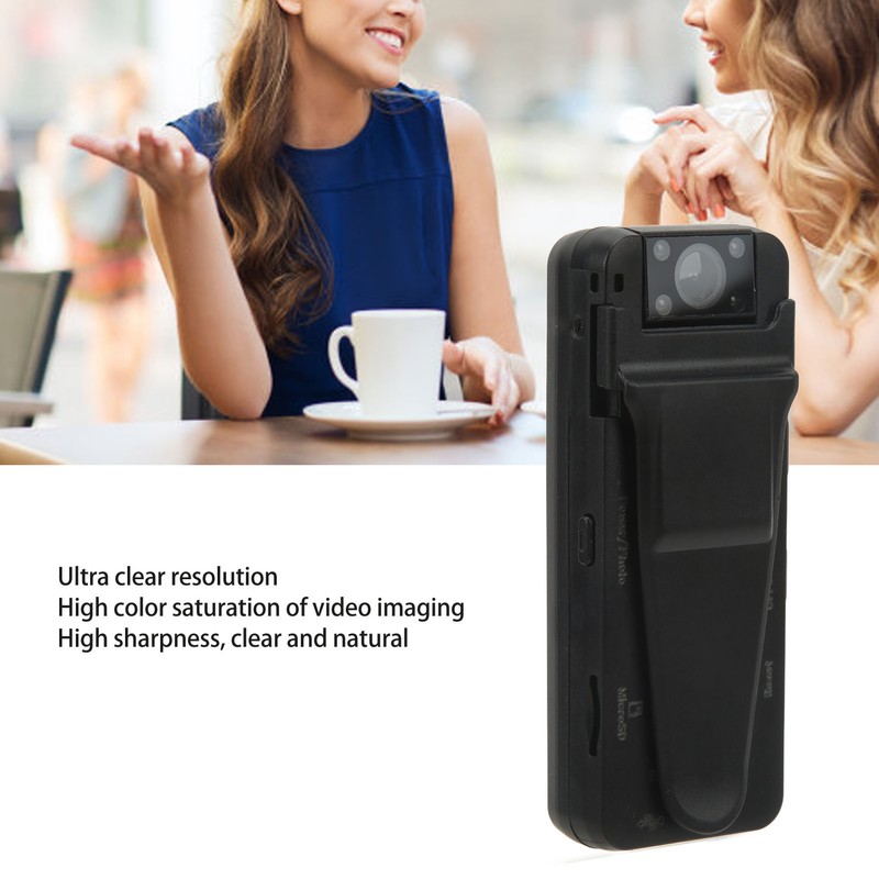 1080p Pocket Camera Recorder Clip On 180 Degree Rotation Pocket