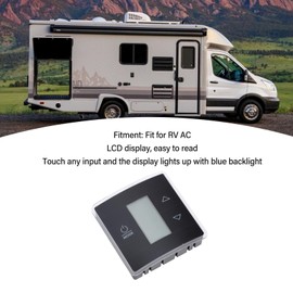 Single Zone Wall Thermostat, 3316250.712 Precise Control Single Zone RV AC Thermostat with Digital Temperature Display for RVs and Trailers, Black, Easy to Read