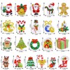 Poualss 21 Pieces Christmas DIY Diamond Key Chain Rhinestone 5D