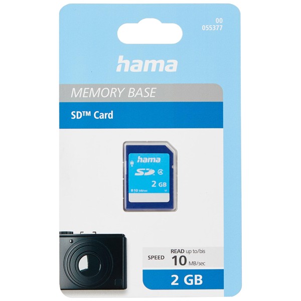 Hama Speicherkarte SD 2GB (SD-2.0 Standard, Class 4, Datensicherheit dank