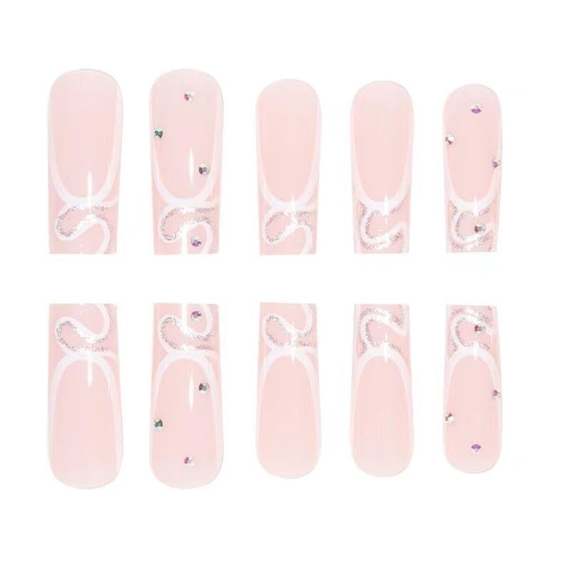 Magrace press on nails long (A-32), 1 Count (Pack of