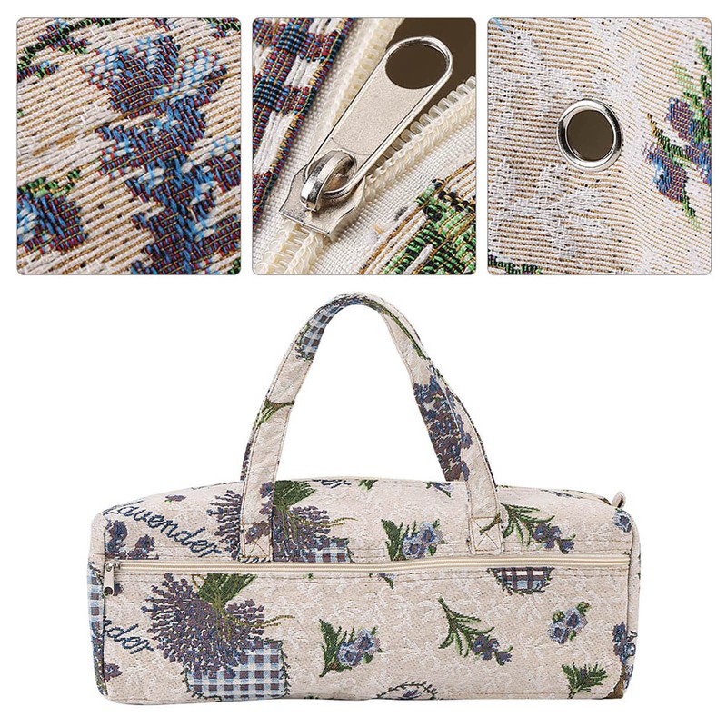 Household Fabric Crafts Knitting Needles Storage Sweater Woven Organizer Bag