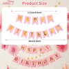 34Pcs Birthday Photo Booth Props, Happy Birthday Party Favors with