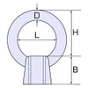Himejiya Stainless Steel Eye Nut #10 (Nominal 0.4 inches (10