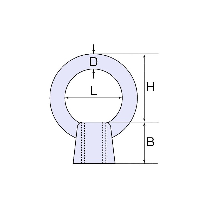 Himejiya Stainless Steel Eye Nut #10 (Nominal 0.4 inches (10