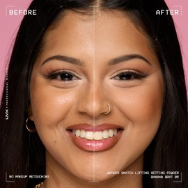 NYX PROFESSIONAL MAKEUP Wonder Snatch Setting Powder, Lifting Loose Powder With Up To 16HR Wear - Banana Brat (Brightening Yellow)