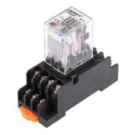 uxcell Electromagnetic Power Relay, HH54P AC 110V Coil 4P4T 14 Pins Electromagnetic Power Relay Red LED with Socket
