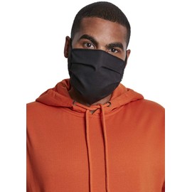 Build Your Brand Unisex Adult Cotton Face Mask, Pack of 3, Everyday Mask, Black, One Size, black