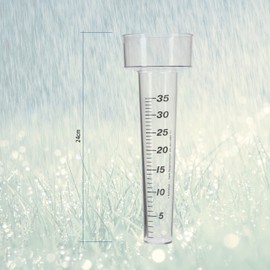 Lantelme 2-Piece Rain Gauge, Various Colours with holder or ground spike, transparent