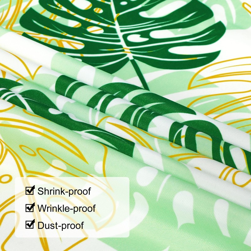 Arquiel Tropical Palm Leaf Tablecloth Waterproof, Summer Green Plants Rectangle