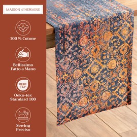Maison d'Hermine Imperfection 100% Cotton Table Runner for Parties, Dinners, Holidays, Kitchens, Thanksgiving, Christmas (50 cm x 150 cm)