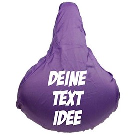 ShirtInStyle Premium Protective Cover Saddle Protector with Your Desired Text, Bicycle, Protection, Cover, Cover, Purple