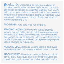 Rich Texture Hydrates Facial Cream 50 ml. with Hyaluronic Acid and Aloe Vera for all skin types. Deliplus
