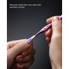 FERYES Cuticle Pusher with Fork, 2-in-1 Cuticle Trimmer Nail Care