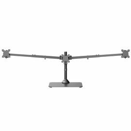 VIVO Premium Freestanding Triple Monitor Desk Mount for 3 Screens up to 22 lbs, Fits up to 38 inch Ultrawides on Center Bracket, Adjustable Telescoping Arms, Flush Wall Setup, Black, STAND-TS03F
