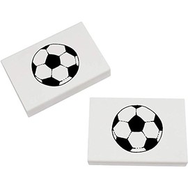 2 x 45mm 'Football' Erasers/Rubbers (ER00002336)