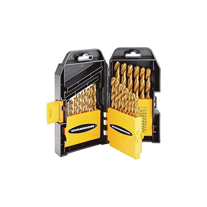 Warrior Titanium Nitride 29pc High Speed Steel Drill Bit Set