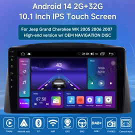 A-Sure For 2005-2007 Jeep Grand Cherokee CarPlay Android 14 GPS Navi Car Stereo Radio