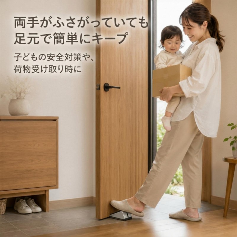 QuickYen Door Stopper, Sliding Door Lock, Stopper, Gap, Double-Sided Rubber