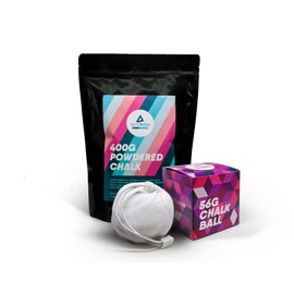 Chalk Set 400g Chalk Powder & Chalk Ball 56g Refillable Magnesium Carbonate for Climbing, Bouldering & Strength Sports