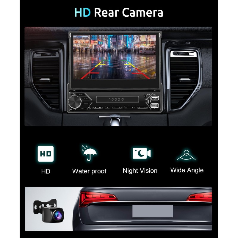 Android 13 2G 64G Single Din Car Stereo with Wireless